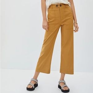 Maeve Yellow Cropped Ankle Pants